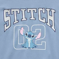 Juniors Womens Crew Neck Long Sleeve Lilo & Stitch Sweatshirt