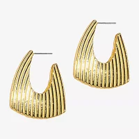Bold Elements Gold Tone Womens 1 1/4 Inch Hoop Earrings