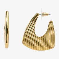 Bold Elements Gold Tone Womens 1 1/4 Inch Hoop Earrings