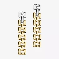 Bold Elements Two Tone Womens Drop Earrings