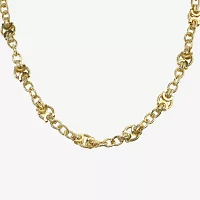 Bold Elements Gold Tone Womens 14K Gold Over Brass 36 Inch Link Chain Necklace