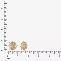 Liz Claiborne Gold Tone Nautical Bee 22mm Stud Earrings