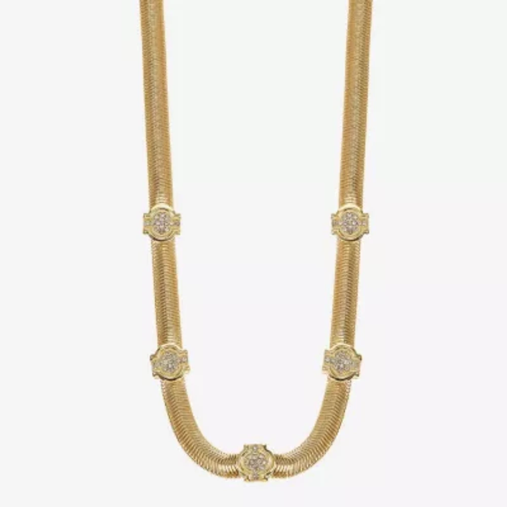 Monet Jewelry Gold Tone Womens Inch Collar Necklace