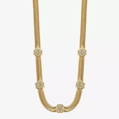 Monet Jewelry Gold Tone Womens Inch Collar Necklace