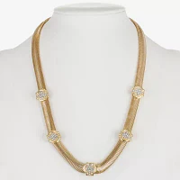 Monet Jewelry Gold Tone Womens Inch Collar Necklace