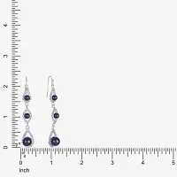 Monet Jewelry Linear Simulated Pearl Round Drop Earrings