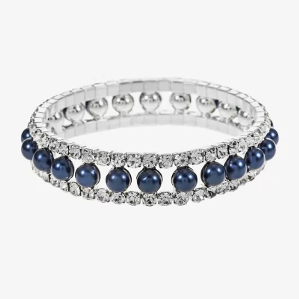 Monet Jewelry Simulated Pearl Round Stretch Bracelet
