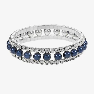 Monet Jewelry Simulated Pearl Round Stretch Bracelet