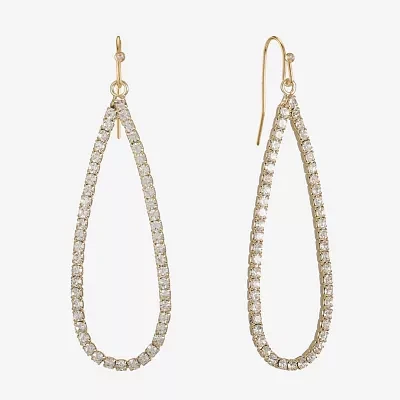 Monet Jewelry Timeless Gold Tone Womens Glass Drop Earrings