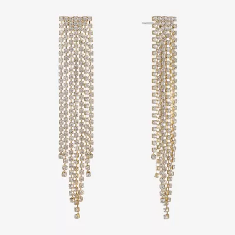 Monet Jewelry Timeless Gold Tone Womens Glass Hypoallergenic Chandelier Earrings