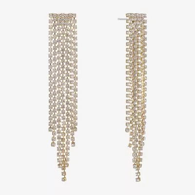 Monet Jewelry Timeless Gold Tone Womens Glass Hypoallergenic Chandelier Earrings