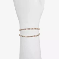 Monet Jewelry Timeless Gold Tone Womens Glass Cuff Bracelet