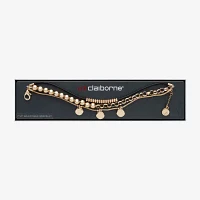 Liz Claiborne 3 Row Womens Charm Bracelet