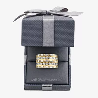 (F, Si2) Womens 3 CT. T.W. Lab Grown White Diamond 10K Gold Cocktail Ring