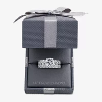 Signature By Modern Bride (F / VS2) Womens 4 CT. T.W. Lab Grown White Diamond 10K or 14K Gold Round Side Stone Bridal Set