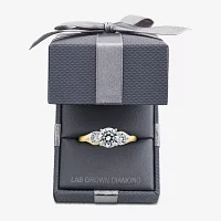 Love Lives Forever (G / Si1-Si2) Womens 2 CT. T.W. Lab Grown White Diamond 10K Gold Round 3-Stone Engagement Ring
