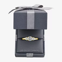 Love Lives Forever (G / Si1-Si2) Womens 1 CT. T.W. Lab Grown White Diamond 10K Gold Round 3-Stone Engagement Ring