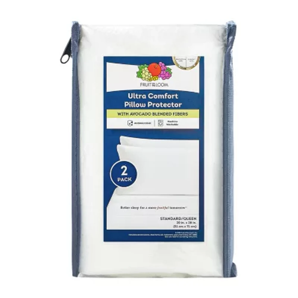 Fruit of the Loom Ultra Comfort 2 Pack Pillow Protector