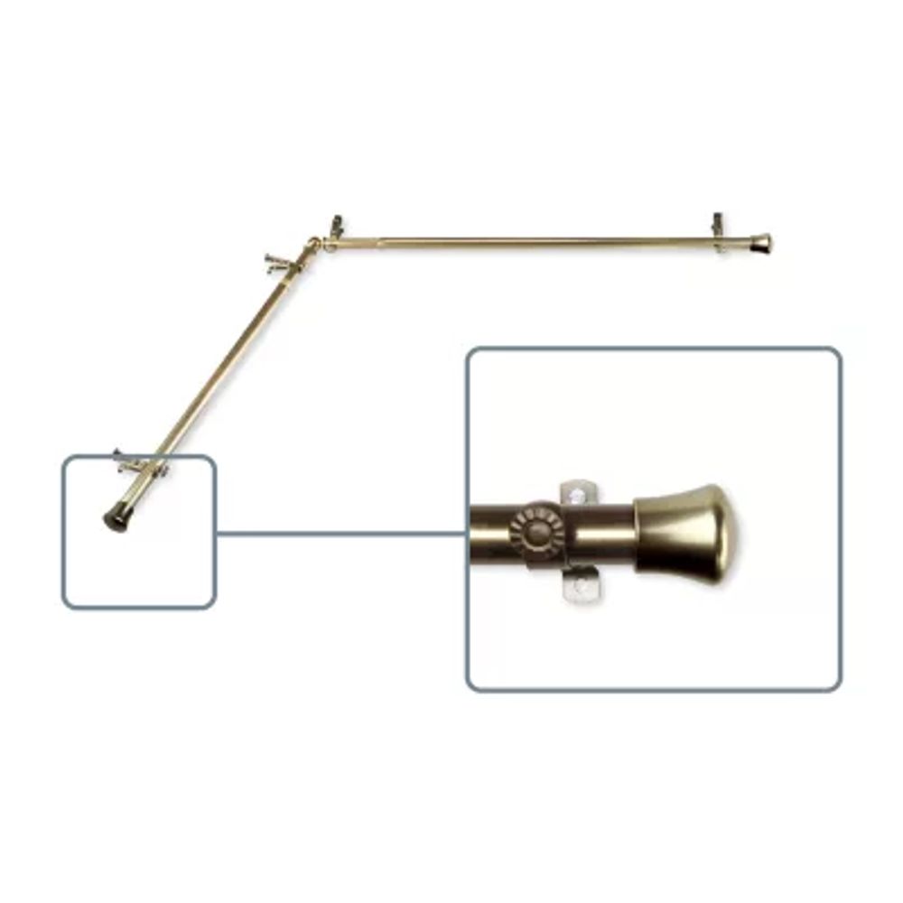 Rod Desyne Connector for 13/16 Curtain Rods - Satin Nickel