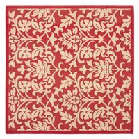 Safavieh Courtyard Collection Lyla Floral Indoor/Outdoor Square Area Rug