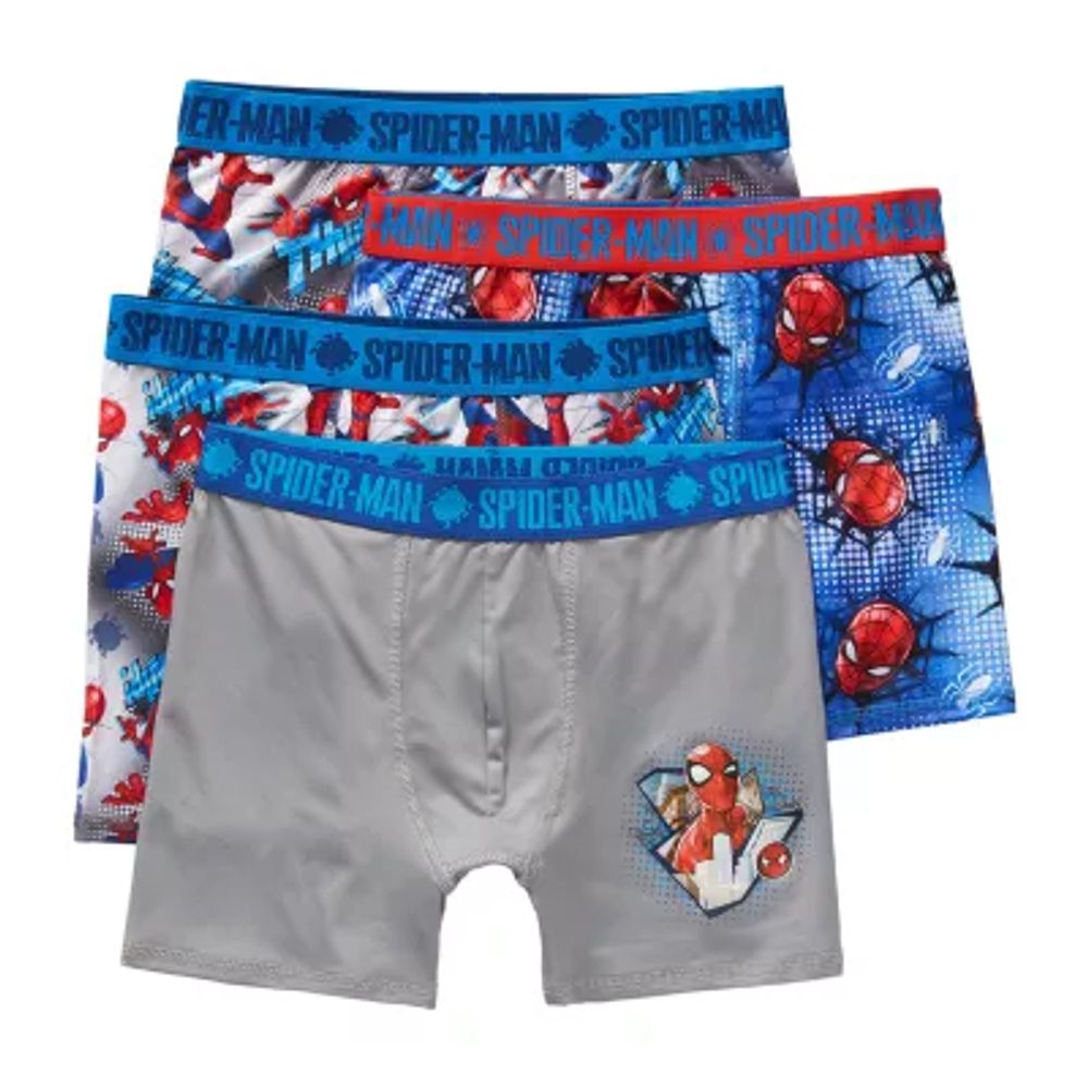 Spiderman Big Kid Boys 4 Pair Boxer Briefs