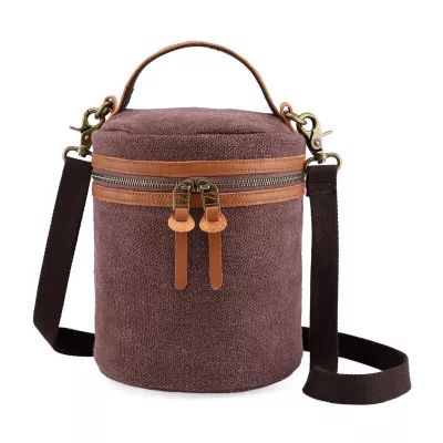 TSD Brand Pine Hill Bucket Messenger Bag