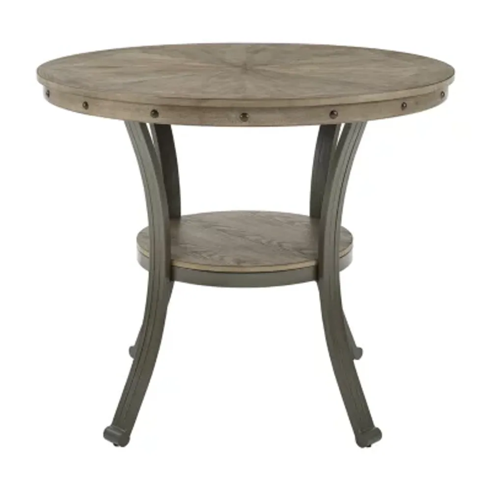 Firview Counter Height Round Wood-Top Dining Table