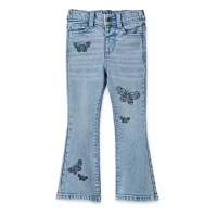 Okie Dokie Toddler & Little Girls Adjustable Waist Flare Leg Jean