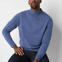 St. John's Bay Roll Neck Mens Mock Long Sleeve Pullover Sweater