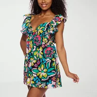 B. Smart Womens Sleeveless Floral Babydoll Dress Juniors