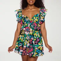 B. Smart Womens Sleeveless Floral Babydoll Dress Juniors