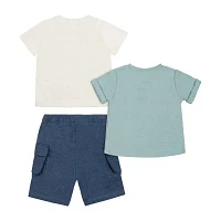 Little Lad Baby Boys 3-pc. Short Set