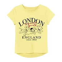 Little & Big Girls Round Neck Short Sleeve 101 Dalmatians Graphic T-Shirt