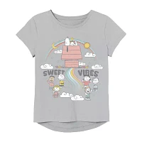 Little & Big Girls Round Neck Short Sleeve Snoopy Graphic T-Shirt