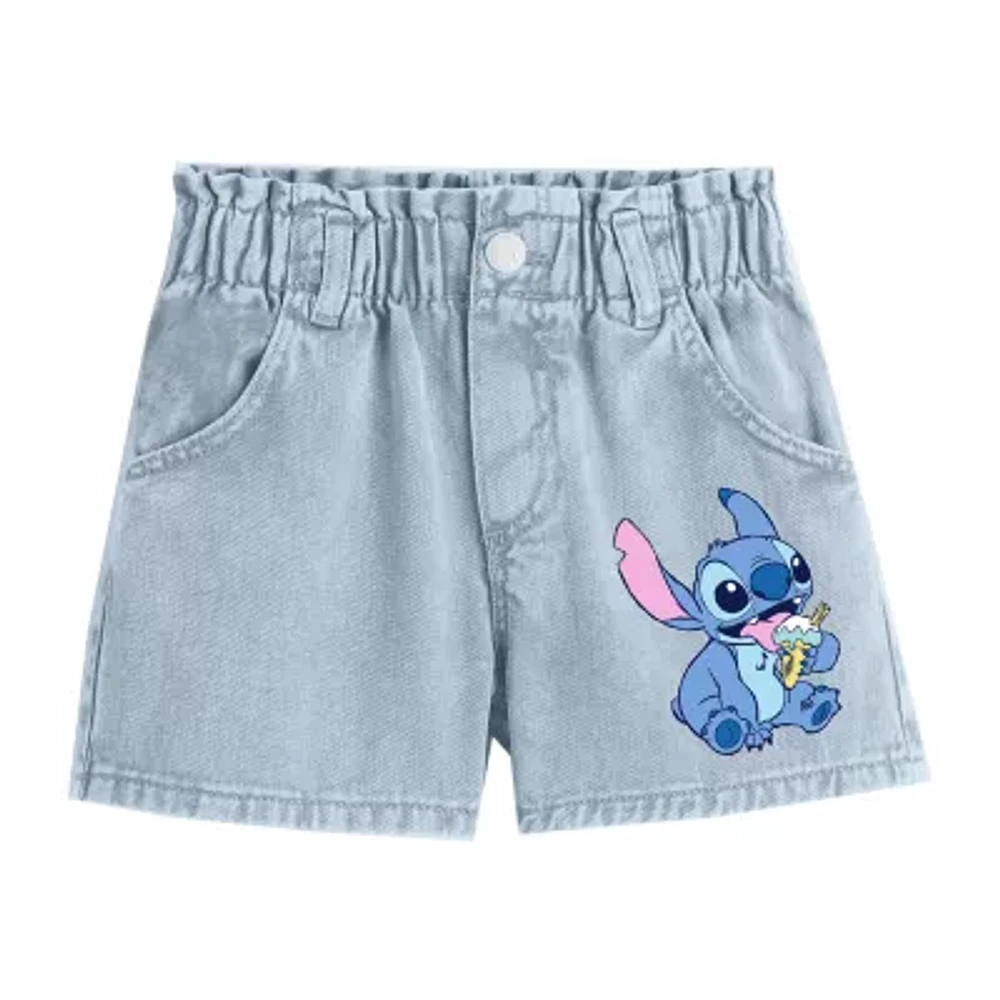 Disney Collection Little & Big Girls Lilo Stitch Denim Short
