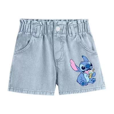 Disney Collection Little & Big Girls Lilo Stitch Denim Short