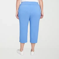 Hearts Of Palm Womens Mid Rise Plus Capri Pants