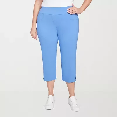 Hearts Of Palm Womens Mid Rise Plus Capri Pants