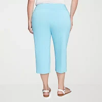 Hearts Of Palm Womens Mid Rise Plus Capri Pants