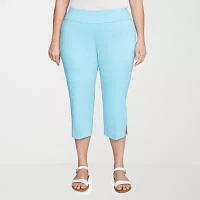 Hearts Of Palm Womens Mid Rise Plus Capri Pants