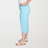 Hearts Of Palm Womens Mid Rise Plus Capri Pants
