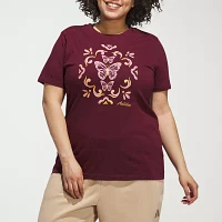 adidas Womens Butterfly Graphic Tee (Plus Size)