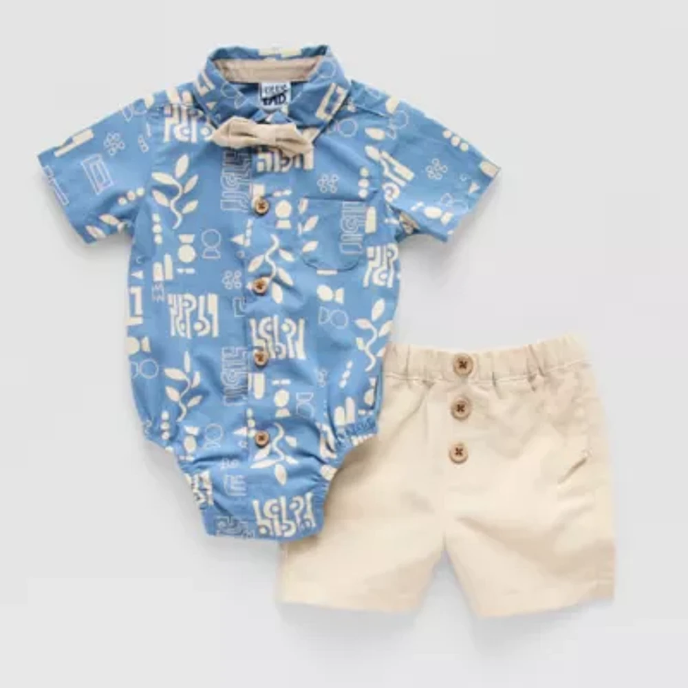 Little Lad Baby Boys 3-pc. Short Set