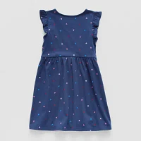 Thereabouts Little Girls Short Sleeve Flutter A-Line Dress