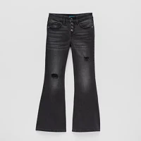 Thereabouts Little & Big Girls Button Fly Flare Leg Jean