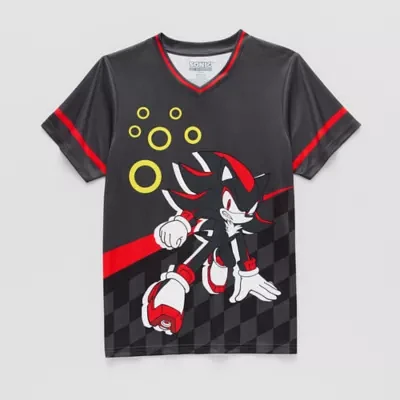 Shadow Little & Big Boys V Neck Short Sleeve Sonic the Hedgehog Jersey