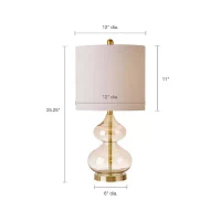 510 Design Ellipse Set of 2 Curved Glass Table Lamps