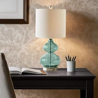 510 Design Ellipse Set of 2 Curved Glass Table Lamps