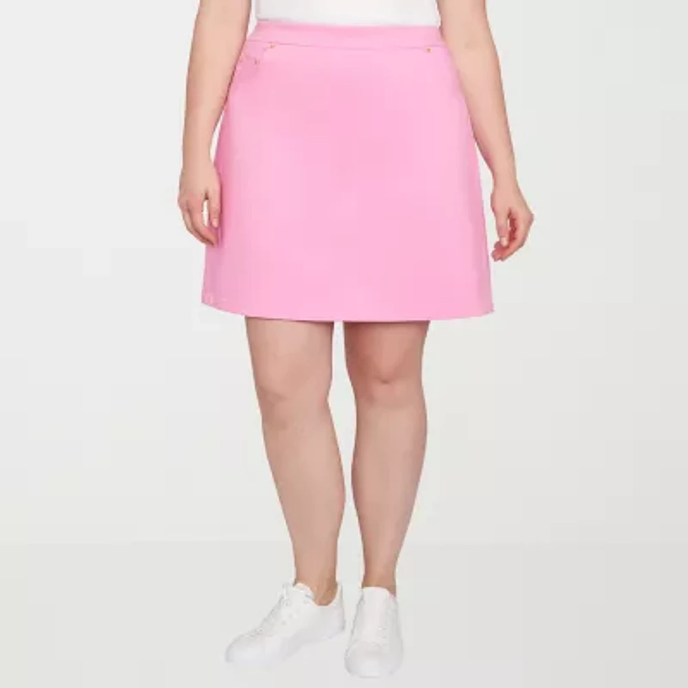 Hearts Of Palm Womens Mid Rise Skort-Plus