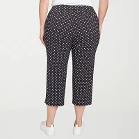 Hearts Of Palm Womens Mid Rise Plus Capri Pants